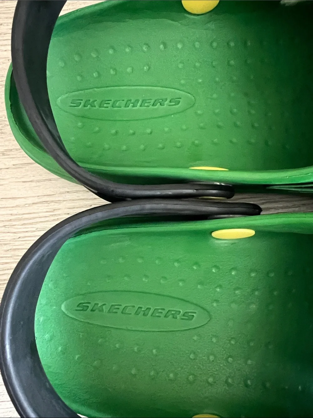 Skechers John Deere slides size 5 green